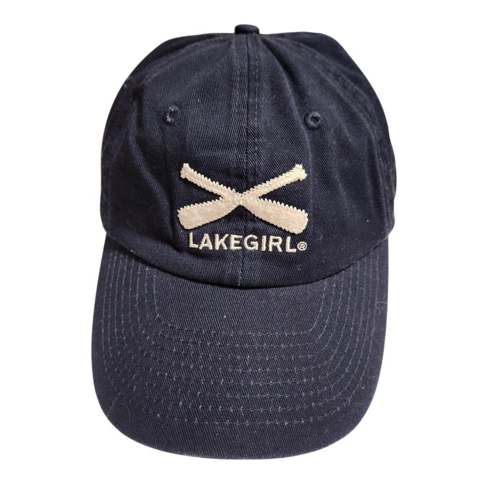 Lakegirl Navy Blue Baseball Cap Adjustable Cotton‎ Dad Hat Crossed Oars Logo